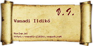Vasadi Ildikó névjegykártya