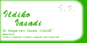 ildiko vasadi business card